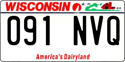WI license plate 091NVQ