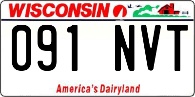 WI license plate 091NVT