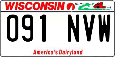 WI license plate 091NVW