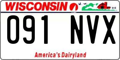 WI license plate 091NVX