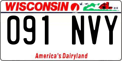 WI license plate 091NVY