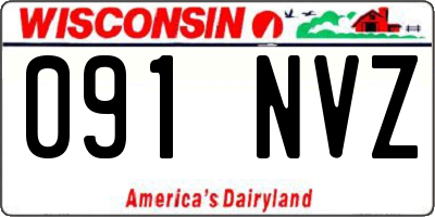 WI license plate 091NVZ