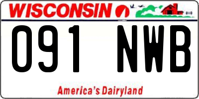 WI license plate 091NWB