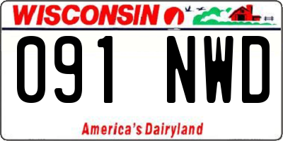 WI license plate 091NWD