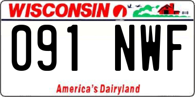 WI license plate 091NWF