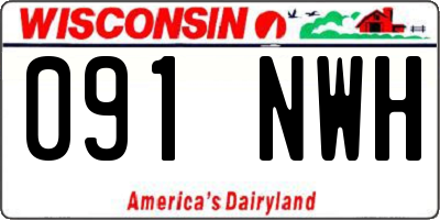WI license plate 091NWH