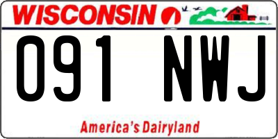 WI license plate 091NWJ