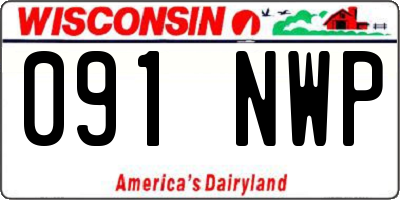 WI license plate 091NWP