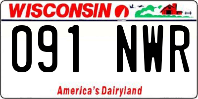 WI license plate 091NWR
