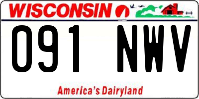 WI license plate 091NWV