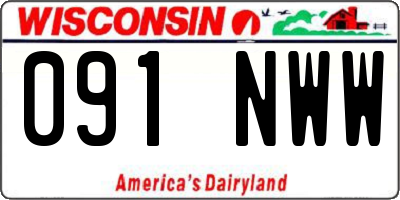 WI license plate 091NWW