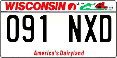 WI license plate 091NXD