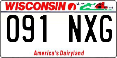 WI license plate 091NXG