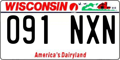 WI license plate 091NXN