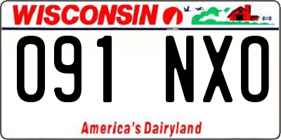 WI license plate 091NXO