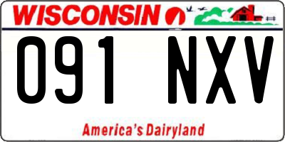 WI license plate 091NXV