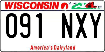 WI license plate 091NXY