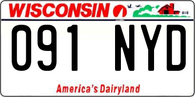 WI license plate 091NYD