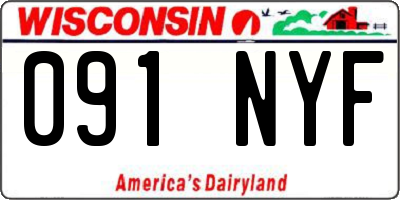 WI license plate 091NYF