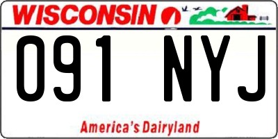 WI license plate 091NYJ