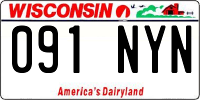 WI license plate 091NYN