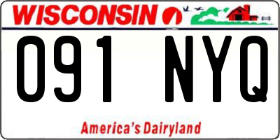 WI license plate 091NYQ