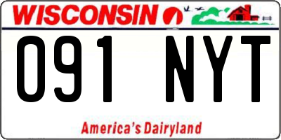 WI license plate 091NYT