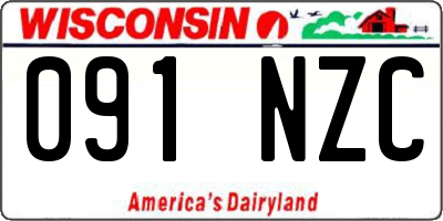 WI license plate 091NZC