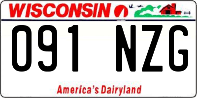 WI license plate 091NZG