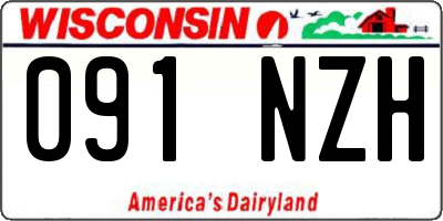 WI license plate 091NZH