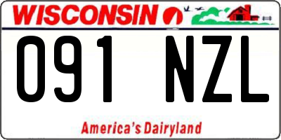 WI license plate 091NZL
