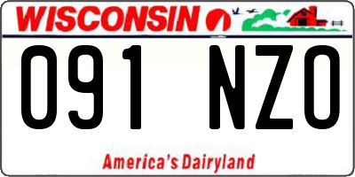 WI license plate 091NZO