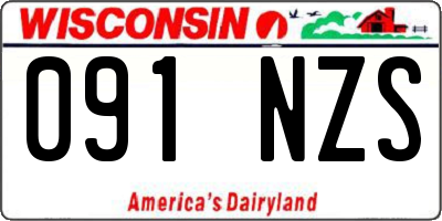 WI license plate 091NZS