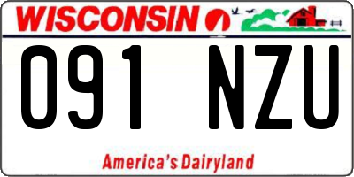 WI license plate 091NZU