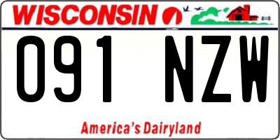 WI license plate 091NZW