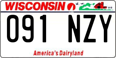 WI license plate 091NZY