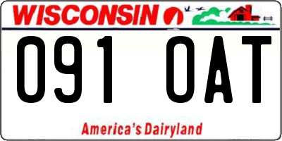 WI license plate 091OAT