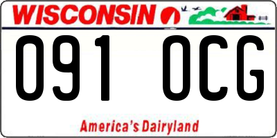 WI license plate 091OCG