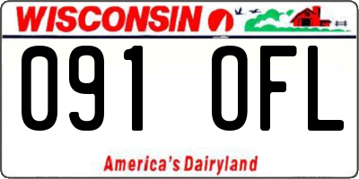 WI license plate 091OFL