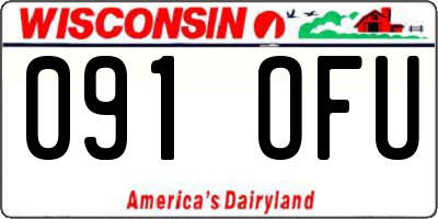 WI license plate 091OFU