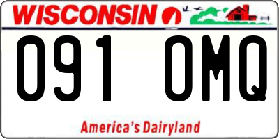 WI license plate 091OMQ