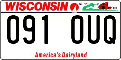 WI license plate 091OUQ