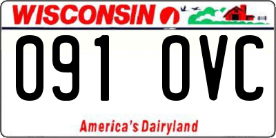 WI license plate 091OVC