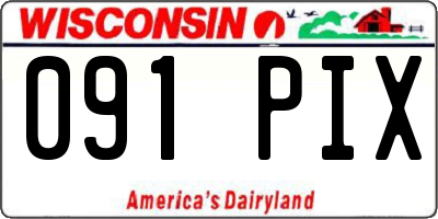 WI license plate 091PIX