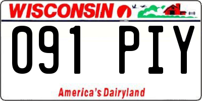 WI license plate 091PIY