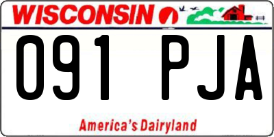 WI license plate 091PJA