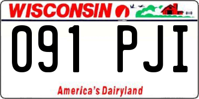 WI license plate 091PJI