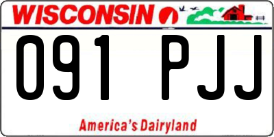 WI license plate 091PJJ