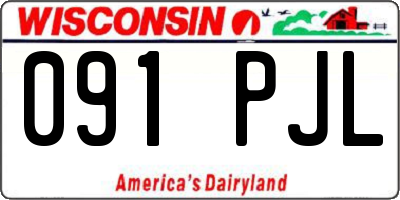 WI license plate 091PJL