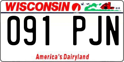 WI license plate 091PJN
